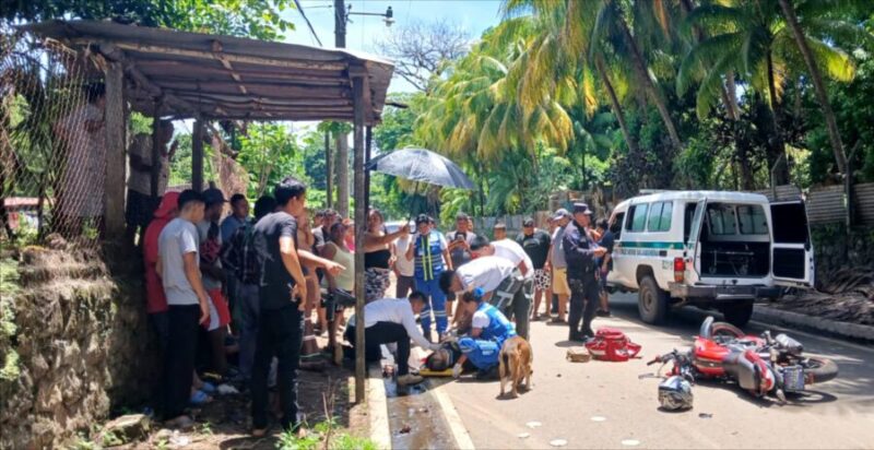 Un motociclista fallecido y otro lesionado en fatal accidente en Santa María, Usulután
