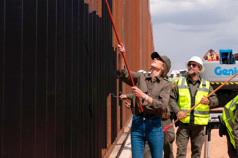 EEUU pinta de negro el muro fronterizo para elevar su temperatura y evitar escaladas