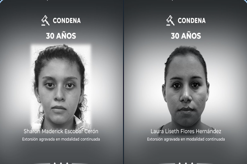 Pandilleras de la MS son condenadas a 30 años por extorsión en La Paz