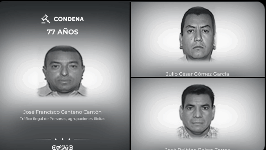 Condenan hasta a 77 años de cárcel a traficantes de migrantes en El Salvador