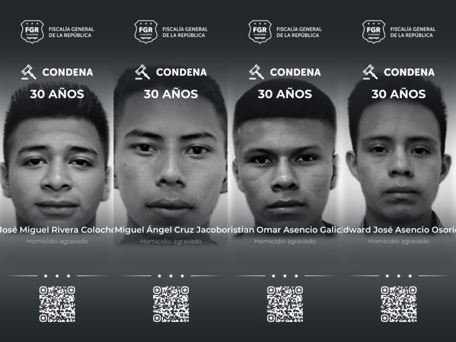 Condenan a cuatro pandilleros de la MS-13 a 30 años de prisión por asesinar a una persona en Ataco