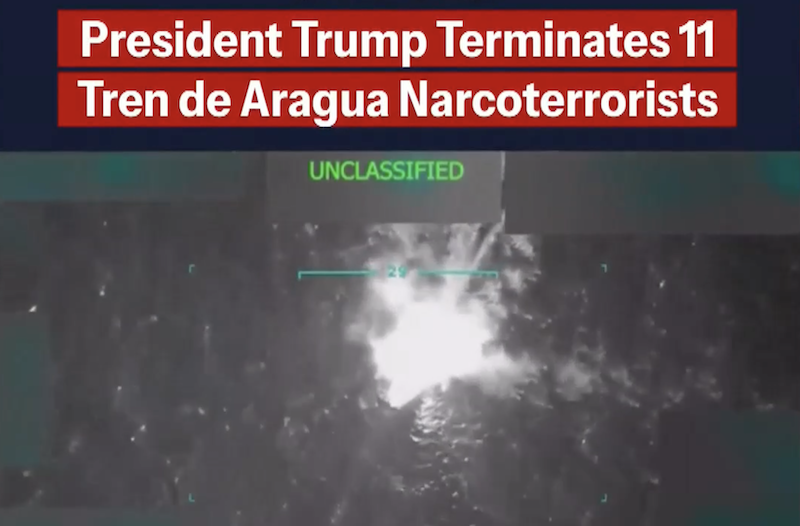 Trump asegura que 11 miembros del Tren de Aragua fueron eliminados en ataque a barco