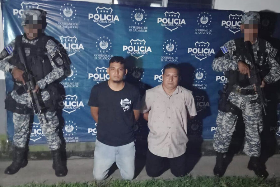 Detienen a dos presuntos responsables del homicidio de un hombre en Sonsonate