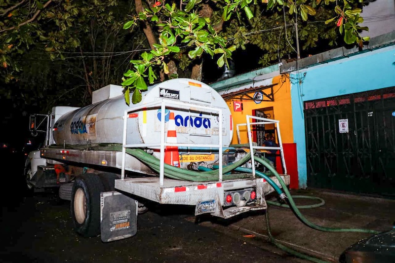 ANDA dice que despliega «la mayor cantidad de pipas de agua» en plan de contingencia por reparaciones de tuberías