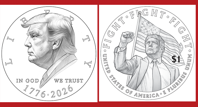 EE.UU. evalúa moneda de $1 con el rostro de Trump por 250 aniversario