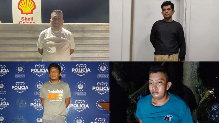 Capturan a cuatro pandilleros que intentaban reorganizar la MS-13 en el occidente del país