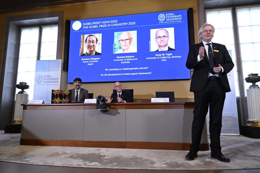 El premio Nobel de Química es para tres científicos por el desarrollo de estructuras metal-orgánicas