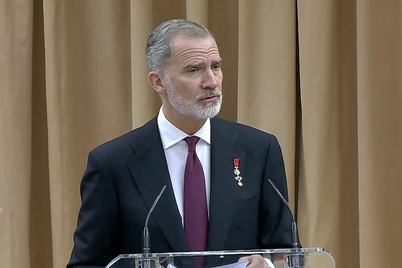 El rey español Felipe VI se proclama heredero de la transición y defiende la monarquía parlamentaria