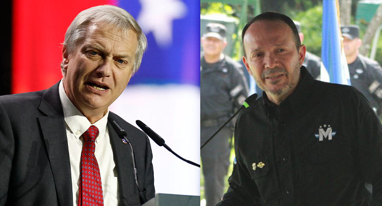 El ministro de Seguridad Gustavo Villatoro se reunió con candidato presidencial chileno