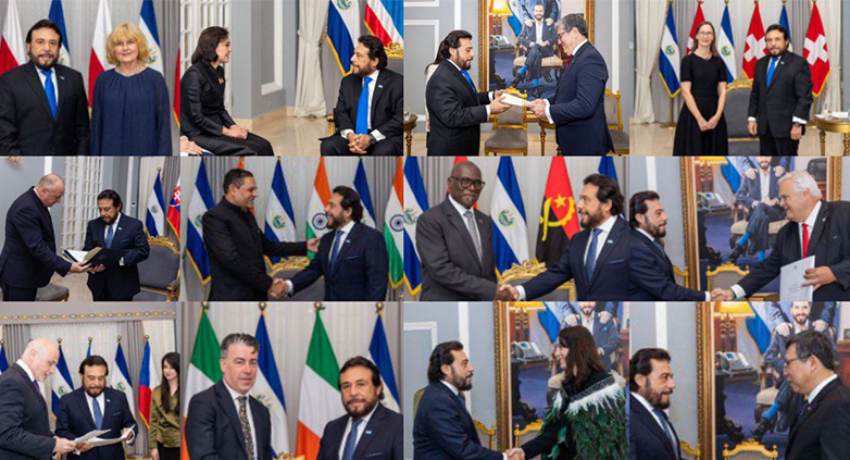 Vicepresidente Ulloa recibe las credenciales de 12 nuevos embajadores para El Salvador