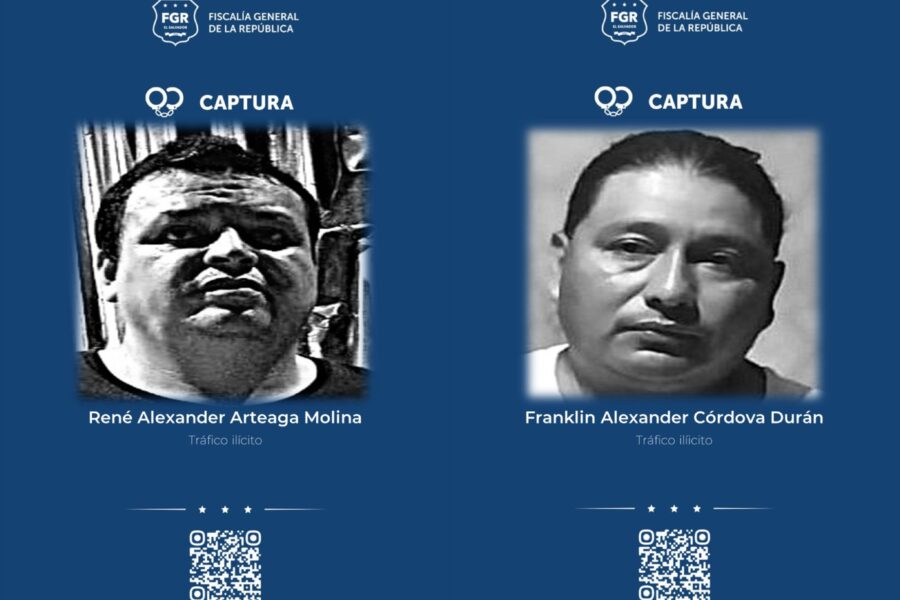 Capturan a dos hombres acusados de tráfico de droga y la FGR incauta más de $15,000