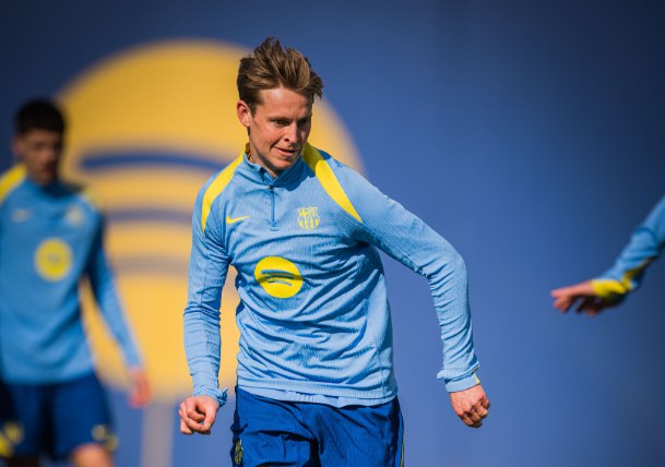 Frenkie de Jong se lesiona en el último entrenamiento del Barcelona