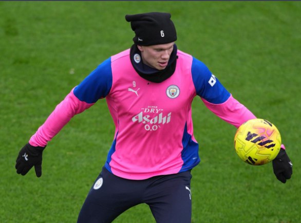 Erling Haaland entrena con normalidad antes del duelo ante Real Madrid