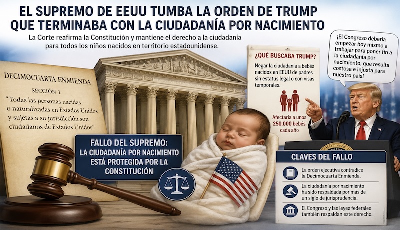 ¿Qué significa el fallo del Tribunal Supremo de Estados Unidos sobre la ciudadanía por nacimiento?